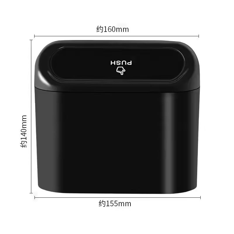 صندوق تخزين سيارة محمول بالجملة وصندوق قمامة مع غطاء وصندوق قمامة متنقل بلاستيكي مقاوم للماء 