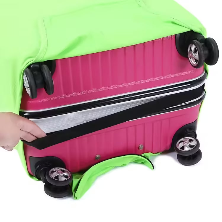 Stretch Fabric Luggage Cover – Dust & Baggage Protector for 18-28 Inch Suitcases | Travel Organizer
