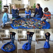 Portable Baby Toy Storage Bag – Waterproof Double-Layer Oxford Cloth with Drawstring for Building Blocks and Toy Organization