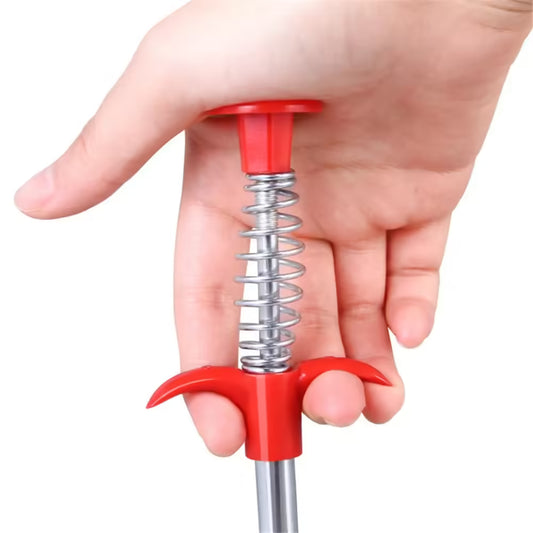 Déboucheur de canalisations à ressort - Outil de nettoyage des canalisations de cuisine et de salle de bain pour l'élimination des résidus alimentaires et la prévention des bouchons