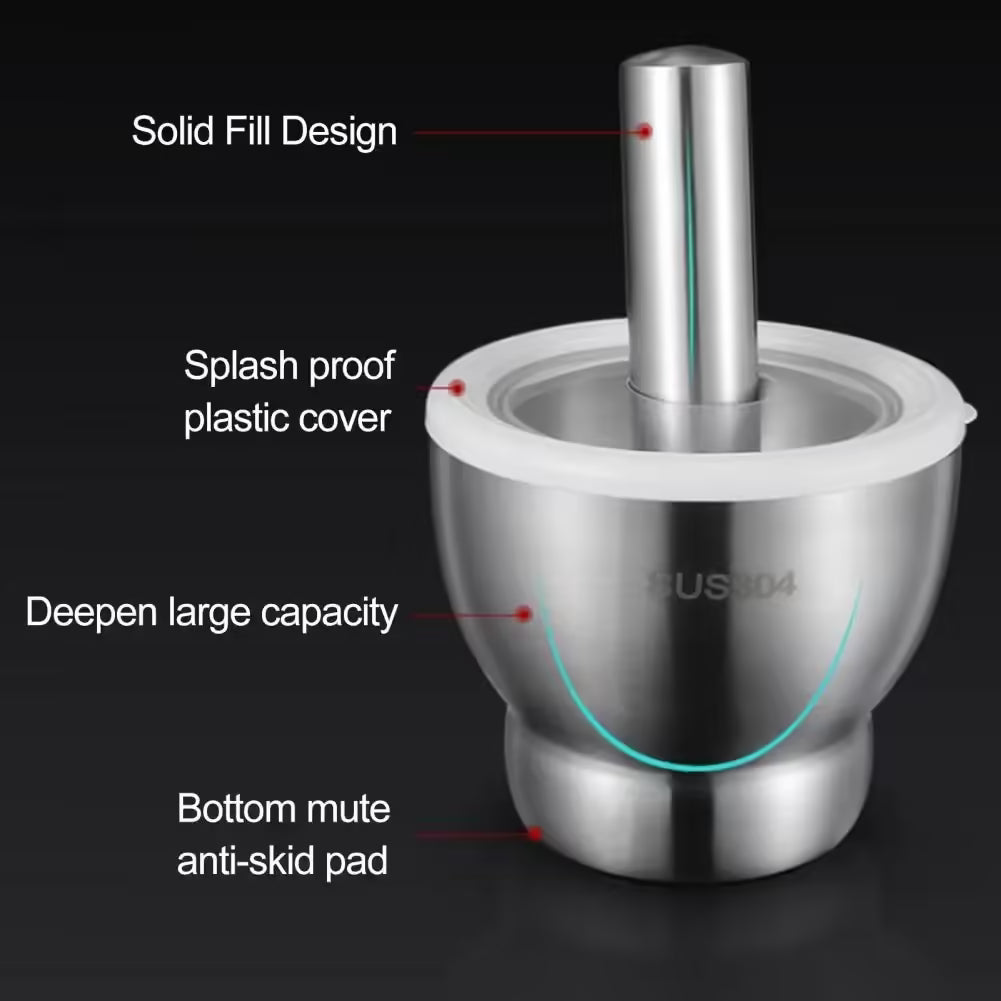 مكبس الثوم ومكشط من الفولاذ المقاوم للصدأ - أداة طهي سهلة
