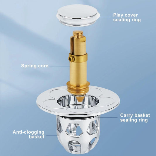 Universal Sink Press Type Drain Plug