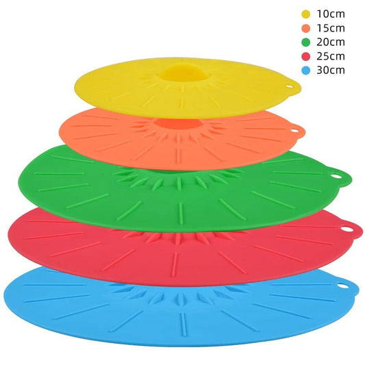 Set of 5 Pieces Silicone Lids – Flexible & Reusable