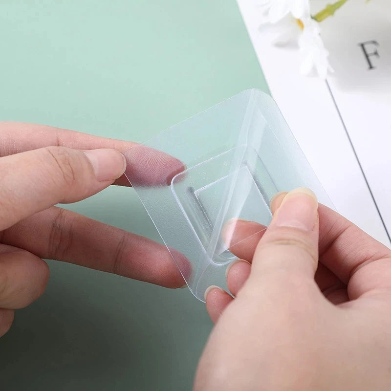 Strong Transparent Double-Sided Adhesive Wall Hooks, Suction Cup Wall Hanger, Heavy-Duty Wall Storage Holder