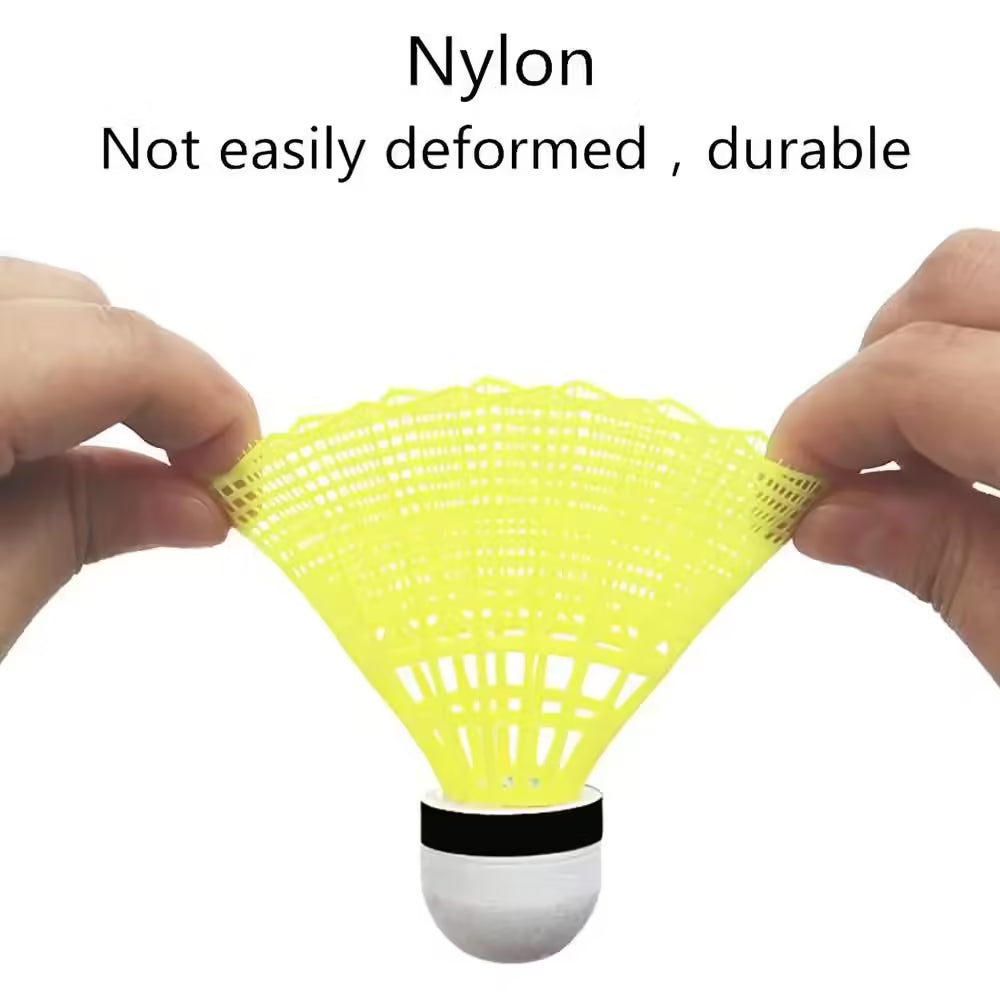12pcs/set Nylon Badminton Shuttlecocks – High Stability and Durability for All-Weather Training