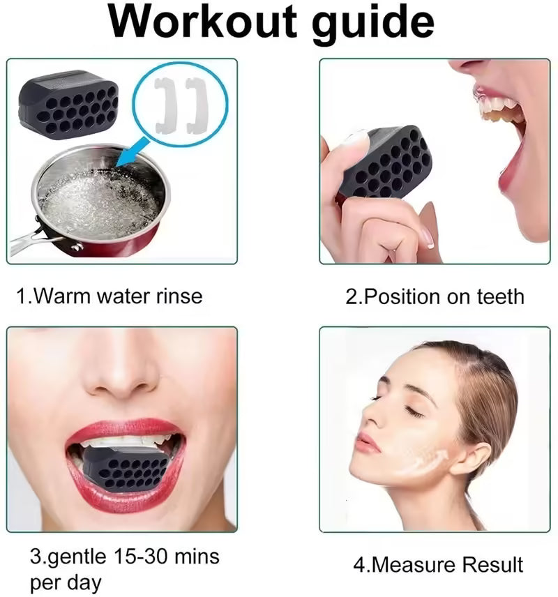 Facial Jaw Exerciser Fitness Ball Double Chin Reducer & Neck Slimming Tool for Jawline Muscle Training | Mouth Jawliner for Home Workouts