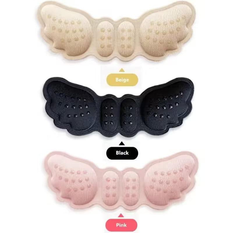 Woman's High-Heel Heel Protection Pads - Butterfly Shaped Self-Adhesive Adjustable for Foot Care