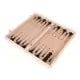 (24*24cm) 3-in-1 Folding Wooden Chess Set: Chess, Checkers & Backgammon