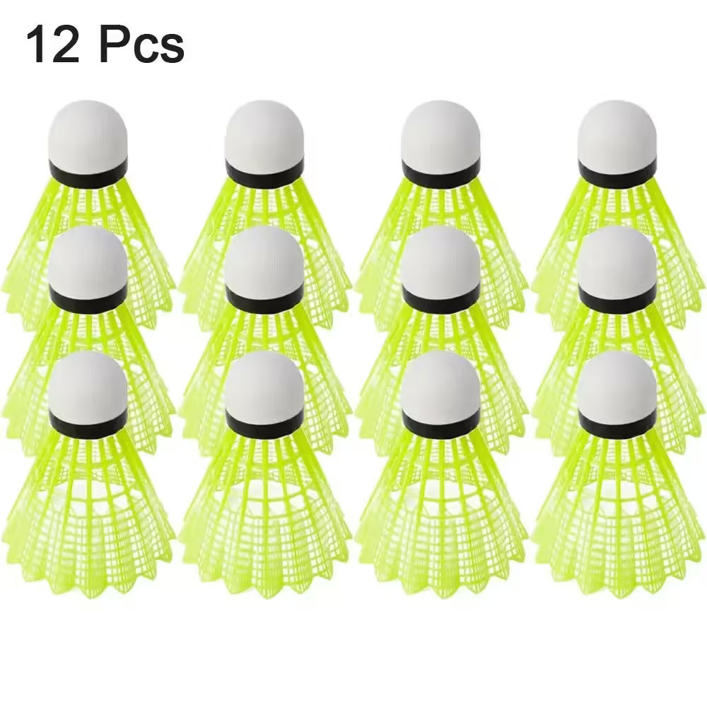 12pcs/set Nylon Badminton Shuttlecocks – High Stability and Durability for All-Weather Training