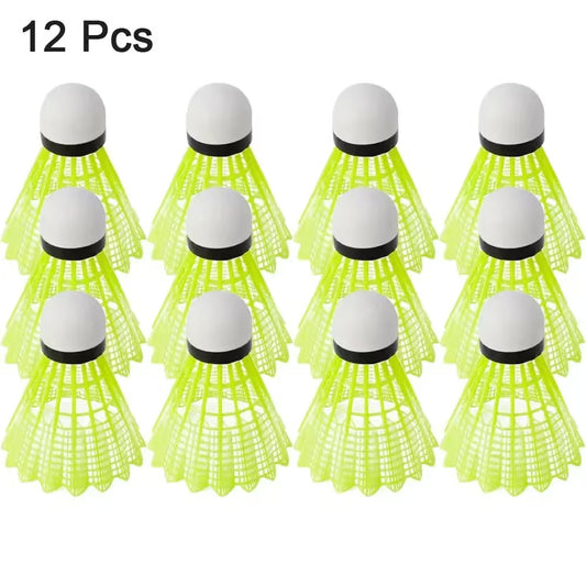 12pcs/set Nylon Badminton Shuttlecocks – High Stability and Durability for All-Weather Training