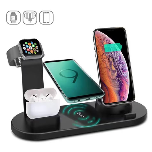 30W 7-in-1 Wireless Charger Stand Pad Fast Charging Dock Station for iPhone 14/13/12 Pro Max, Apple Watch, AirPods Pro, iWatch 8/7