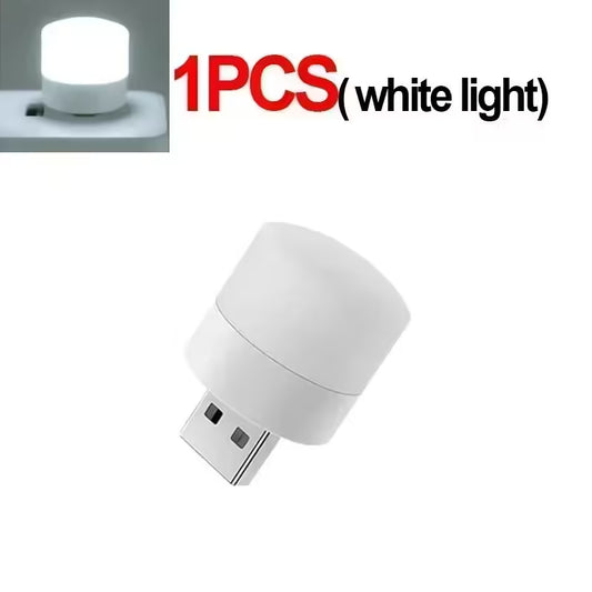 Mini USB Night Light – Warm White Eye Protection Book Reading Light | USB Plug LED Lamp for Computer & Mobile Power Charging