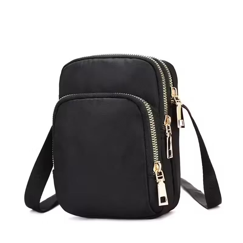 Women’s Waterproof Shoulder Bag – Multifunction Crossbody Handbag with Zipper for Mobile Phones | Ladies' Wrist Purse & Pouch