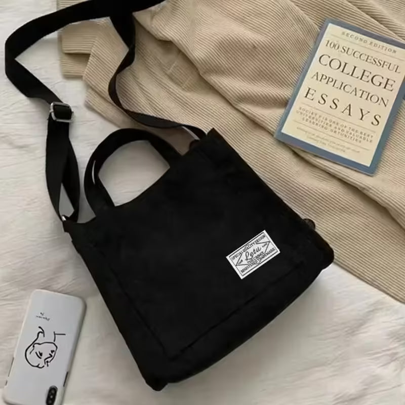 Minimalist Corduroy Small Square Shoulder Bag Casual Crossbody Purse for Women | Stylish & Lightweigh (EGB266)