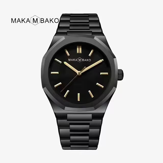 Montre homme MAKAMBAKO en acier inoxydable, modèle M-5011