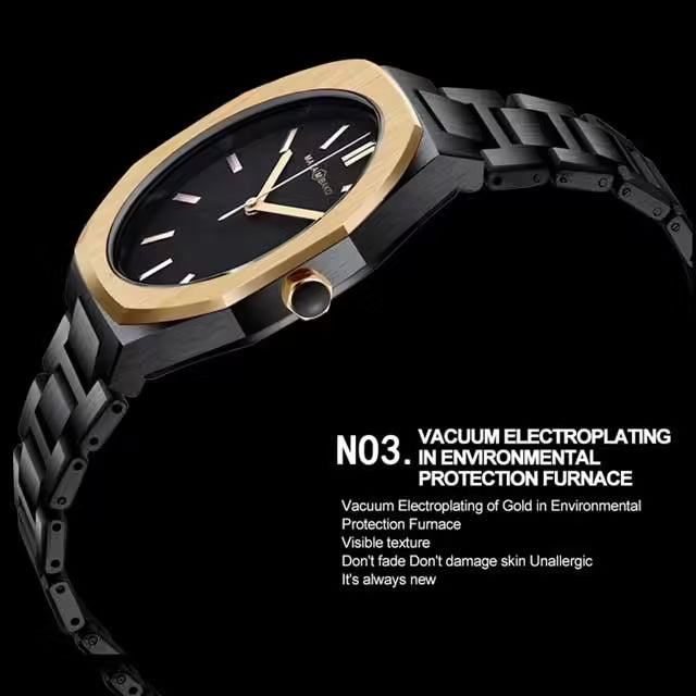 Montre homme MAKAMBAKO en acier inoxydable, modèle M-5011