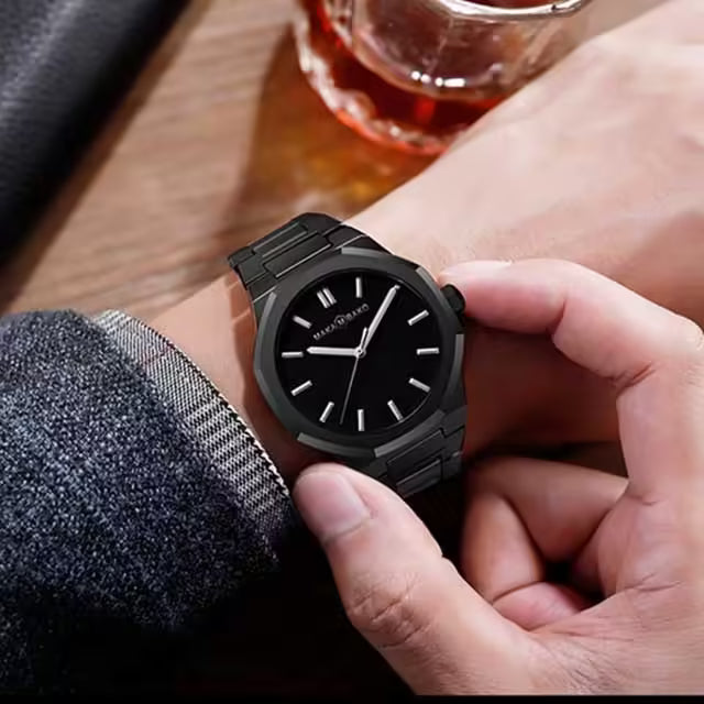 Montre homme MAKAMBAKO en acier inoxydable, modèle M-5011