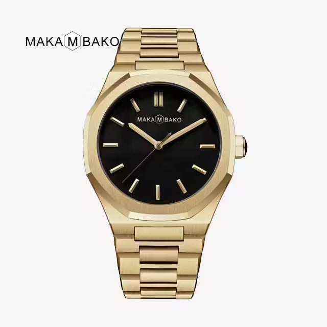 Montre homme MAKAMBAKO en acier inoxydable, modèle M-5011