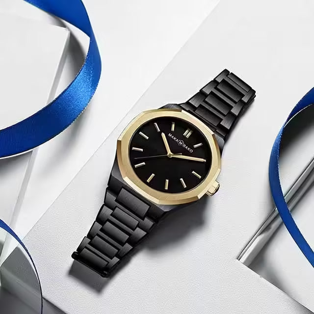 Montre homme MAKAMBAKO en acier inoxydable, modèle M-5011