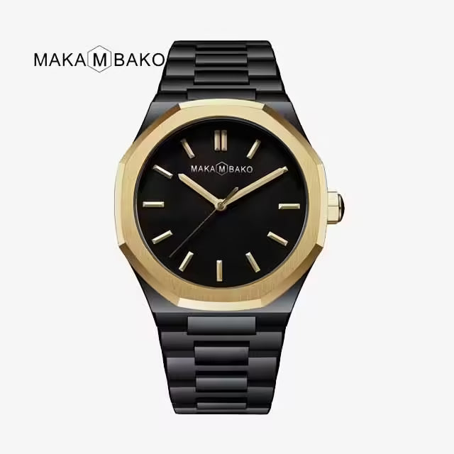Montre homme MAKAMBAKO en acier inoxydable, modèle M-5011