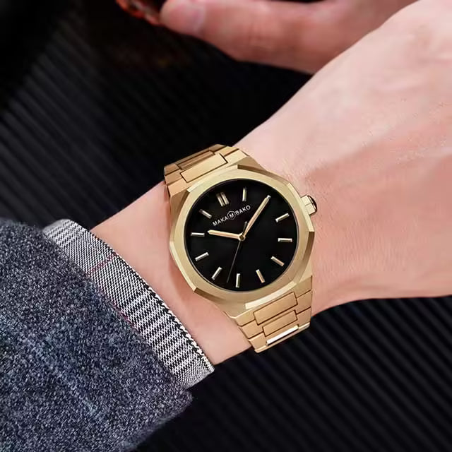 Montre homme MAKAMBAKO en acier inoxydable, modèle M-5011