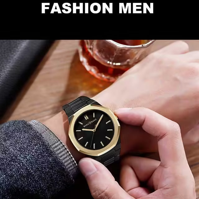 Montre homme MAKAMBAKO en acier inoxydable, modèle M-5011