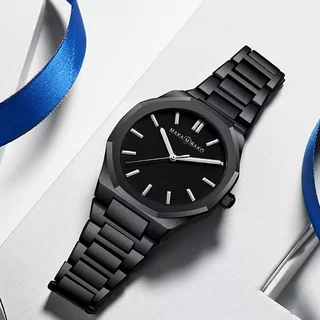 Montre homme MAKAMBAKO en acier inoxydable, modèle M-5011
