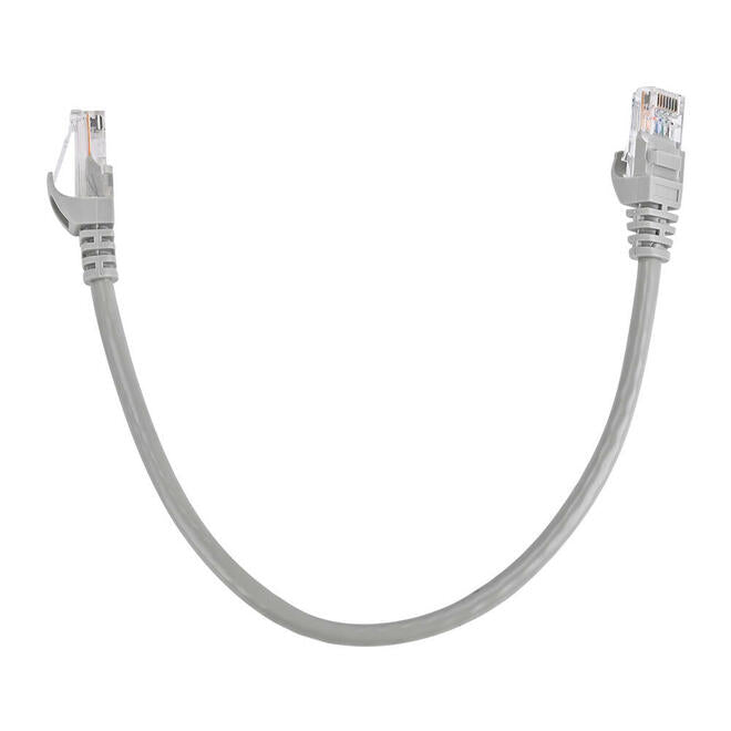 Cat5e Ethernet Network Cable 1ft (30cm) | 350MHz UTP 24AWG RJ45 LAN Patch Cable for Router, PC, Switch & Modem – Grey