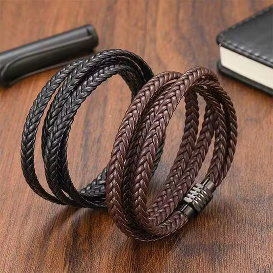 Bracelet classique en cuir pour homme (EGBT119)