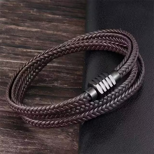 Bracelet classique en cuir pour homme (EGBT119)