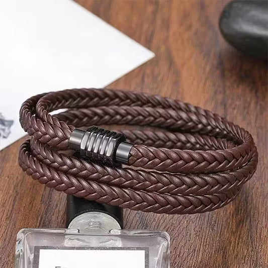 Bracelet classique en cuir pour homme (EGBT119)