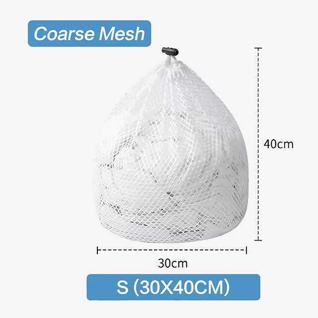 1PC Mesh Laundry Bag - Machine Washable Drawstring Travel Wash Bag for Blouses, Hosiery, Stockings & Underwear