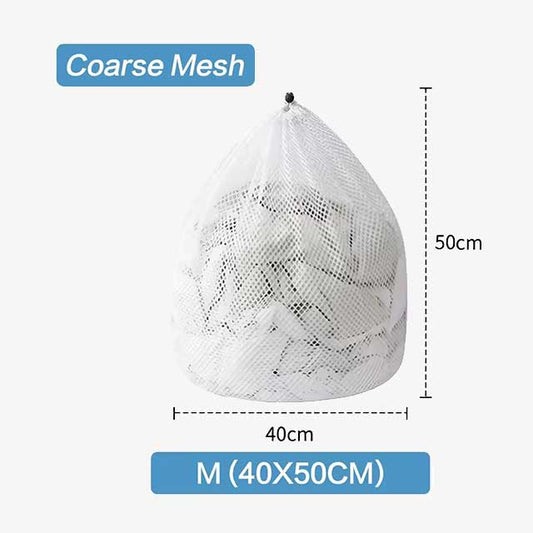 1PC Mesh Laundry Bag - Machine Washable Drawstring Travel Wash Bag for Blouses, Hosiery, Stockings & Underwear