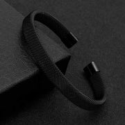 Bracelet unisexe en acier inoxydable à mailles (EGBT331) 