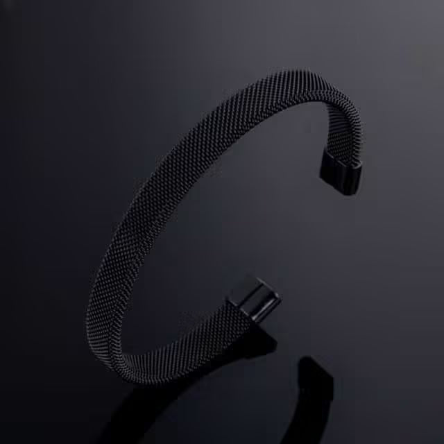 Bracelet unisexe en acier inoxydable à mailles (EGBT331) 