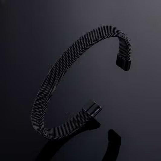 Bracelet unisexe en acier inoxydable à mailles (EGBT331) 