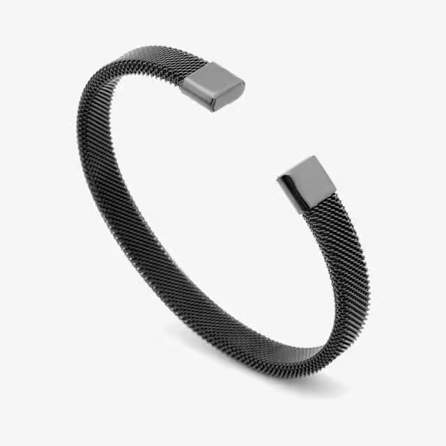 Bracelet unisexe en acier inoxydable à mailles (EGBT331) 