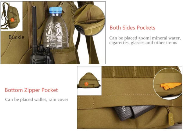 Military Waterproof Hiking Backpack