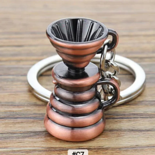 Mini Coffee Keychain - Espresso Accessories & Cafe Gift for Coffee Lovers