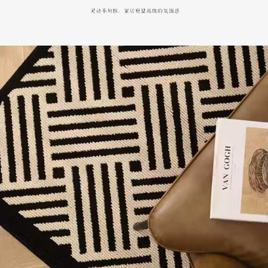 Modern Retro Grid Carpet - High-Grade Outdoor Runway Mat for Corridor, Front Door, Bedroom, and Kitchen Entrance