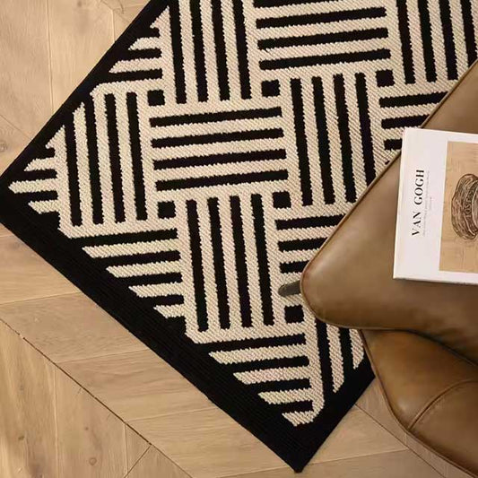 Modern Retro Grid Carpet - High-Grade Outdoor Runway Mat for Corridor, Front Door, Bedroom, and Kitchen Entrance