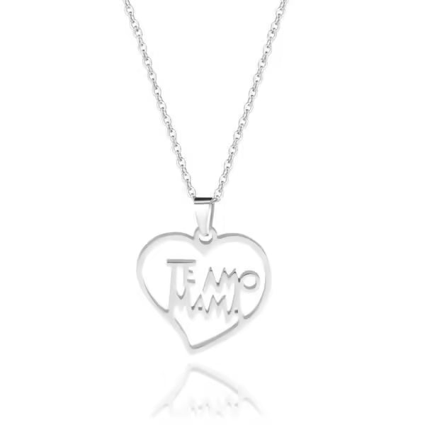 Collier pendentif cœur amour maman (EGN174)