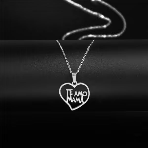 Collier pendentif cœur amour maman (EGN174)