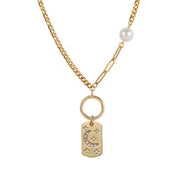 Moon Zircon Pendant Necklace (EGN099)