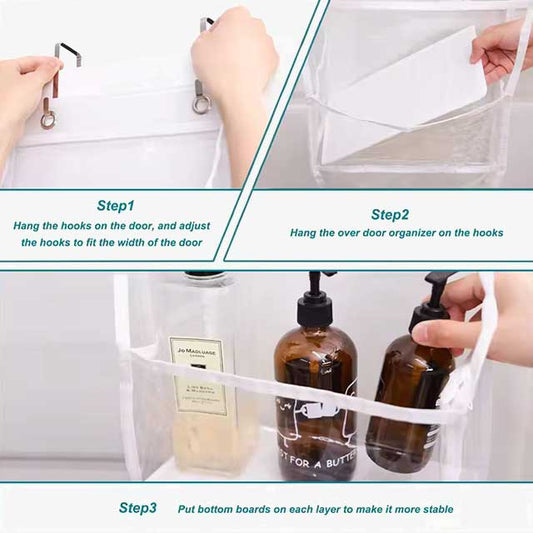 Multi-functional Fabric Hanging Bag for Behind the Door - Multi-layer Storage Organizer for Miscellaneous Items