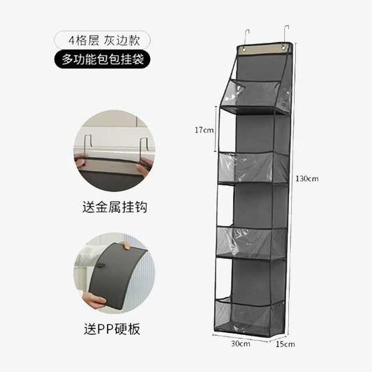 Multi-functional Fabric Hanging Bag for Behind the Door - Multi-layer Storage Organizer for Miscellaneous Items