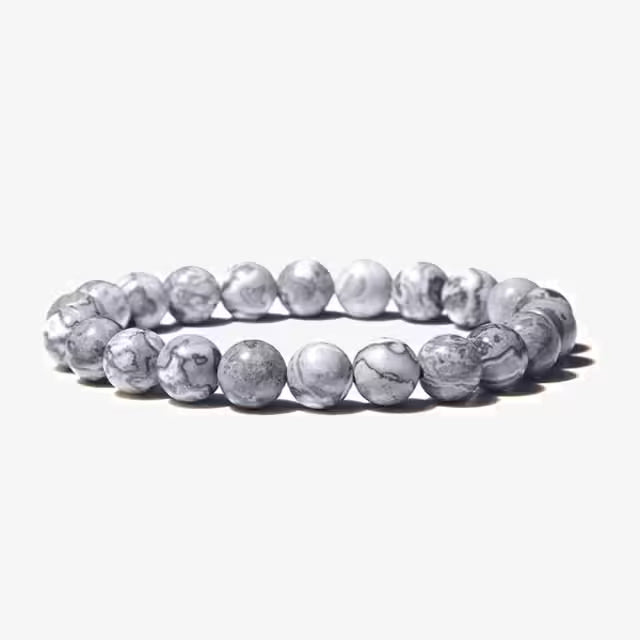 Natural Lava Rock Stone Beaded Men and Women Bracelet (EGBT276)