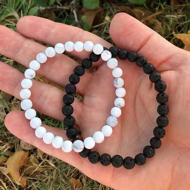 Natural Lava Rock Stone Beaded Men and Women Bracelet (EGBT276)