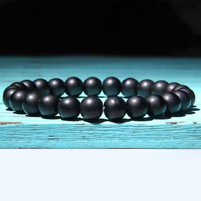 Natural Lava Rock Stone Beaded Men and Women Bracelet (EGBT276)