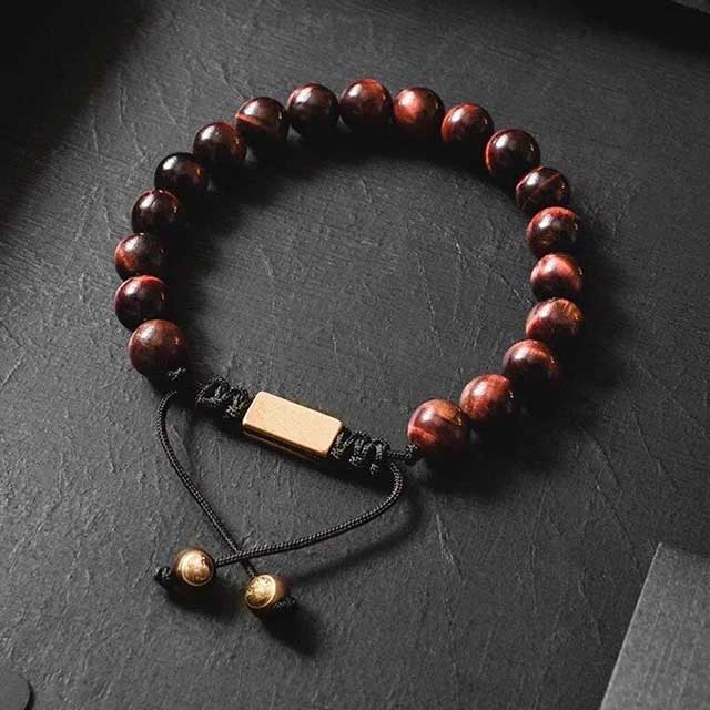natural lava stone bead adjustable bracelet egbt249 gallery img 3